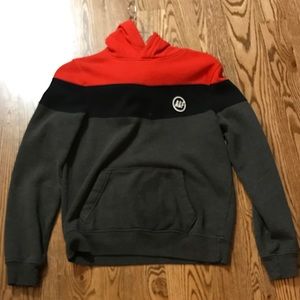 Abercrombie Hoodie Red And Grey Light Stains